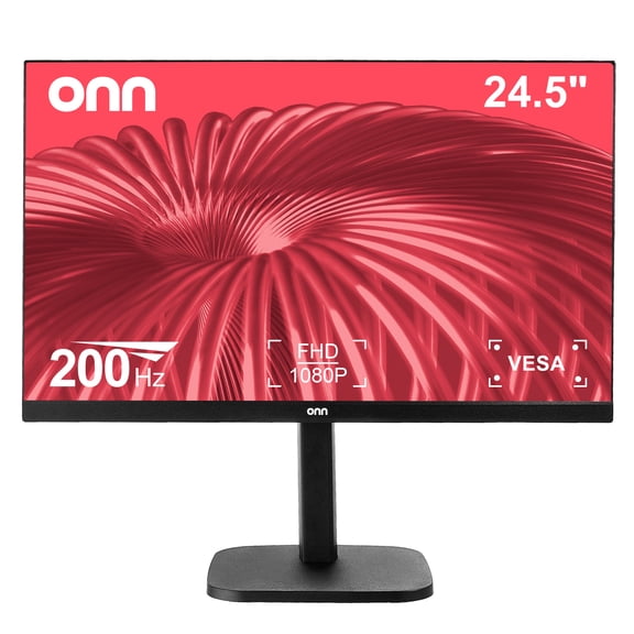 onn 25" FHD (1920 x 1080p) 200Hz 1ms AMD FreeSync Gaming Monitor with Cables, Black