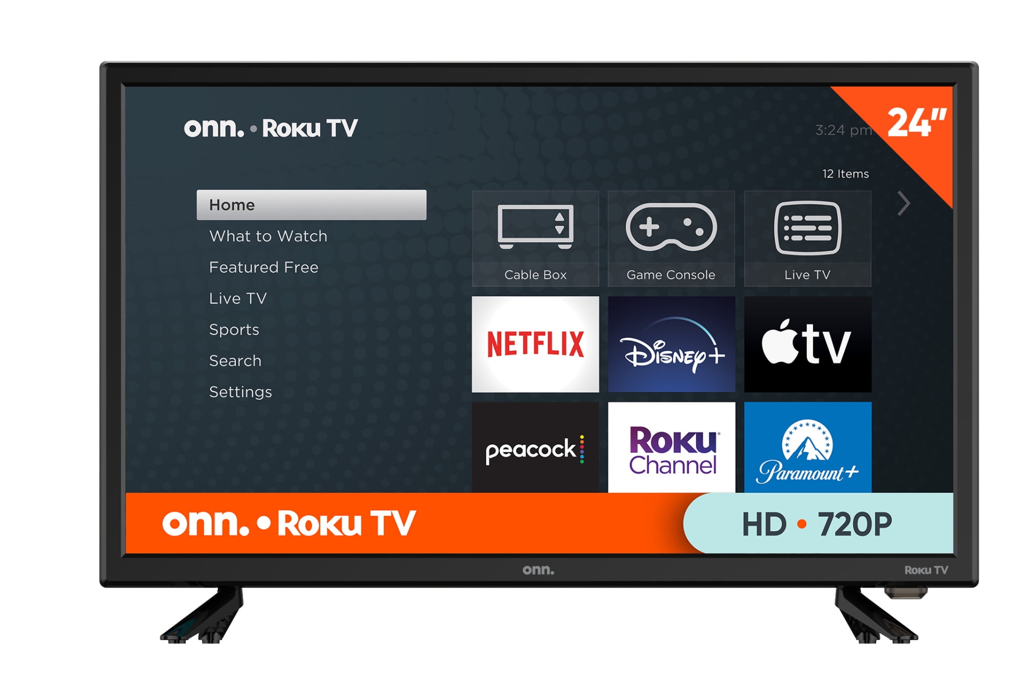 onn. 24 ” Clase HD 720P LED Roku Smart TV Dominican Republic