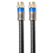 ONN. 25Feet Quad Shield Coaxial Cable, Black Color