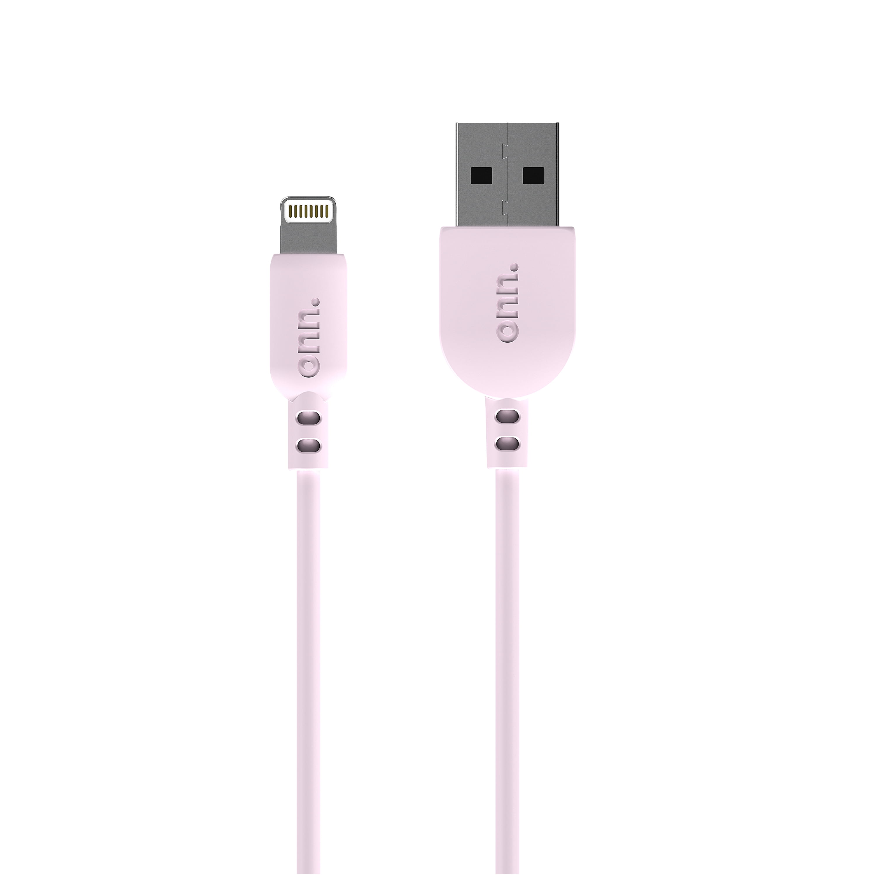 onn. 3' Lightning to USB Cable, Pink
