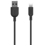 onn 3' Lightning to USB Charging Cable, Black