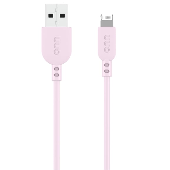 onn 3' Lightning to USB Charging & Data Cable, Pink