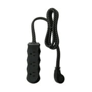 onn 3-Outlet Surge Protector with 4' Power Cord, Black