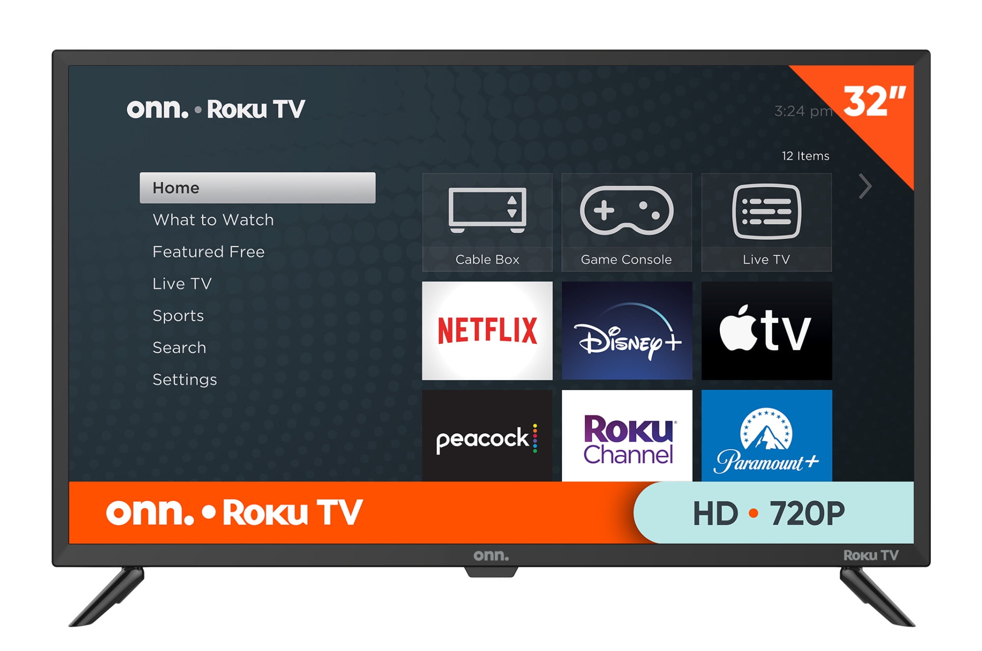 onn. 65” Class 4K UHD (2160P) LED Roku Smart TV HDR (100012587)