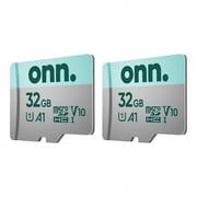 onn 32GB Class 10 U1 MicroSDHC Flash Memory Card 2-Pack