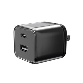 onn 32W Dual-Port USB-C & USB-A Wall Charger, Fast Charging, USB-IF Certified, Foldable Plug, Black – Compatible with iPhone, iPad, AirPods, Samsung Galaxy, Note, Pixel & More