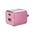 thumbnail interactive-video image 1 of onn 32W Dual-Port USB-C & USB-A Wall Charger, Fast Charging, USB-IF Certified, Foldable Plug, Pink – Compatible with iPhone, iPad, AirPods, Samsung Galaxy, Note, Pixel & More, 1 of 8