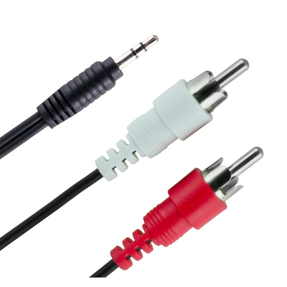 onn 4' 3.5 mm AUX to Stereo RCA Adapter Audio Cable