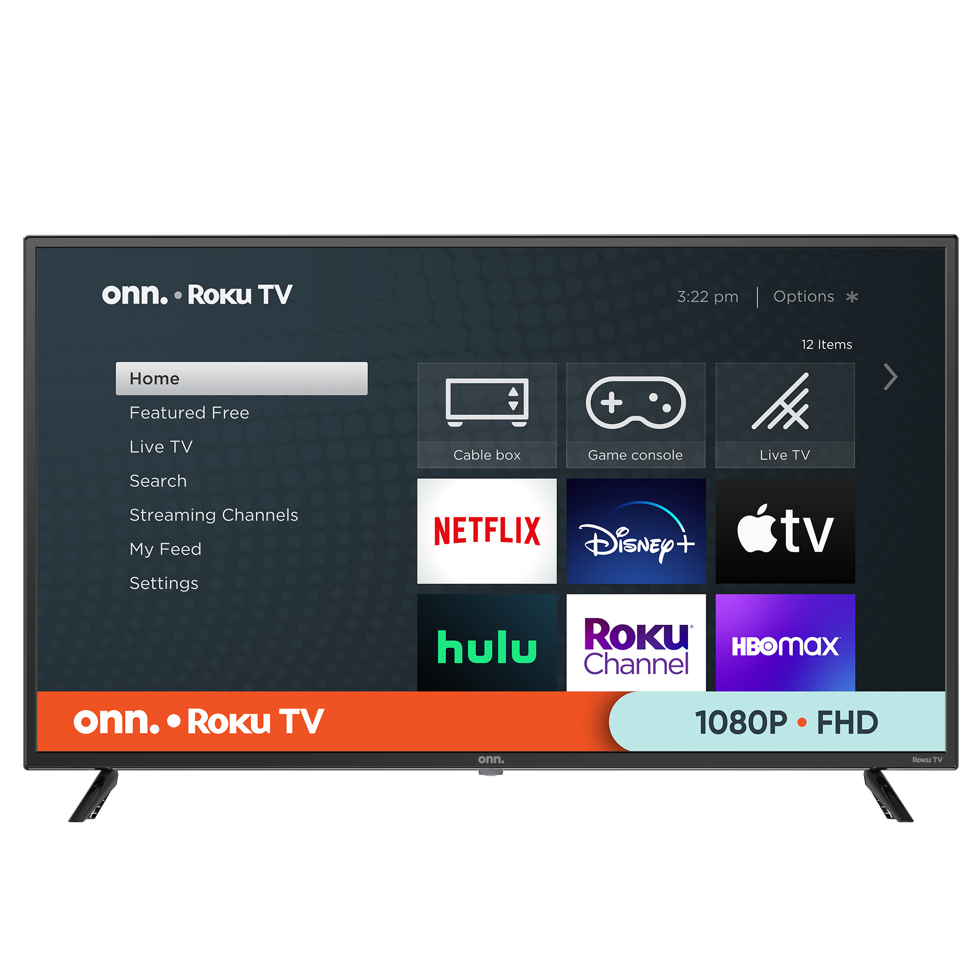 onn. 40” Class FHD (1080P) LED Roku Smart TV (100058007) - image 1 of 15