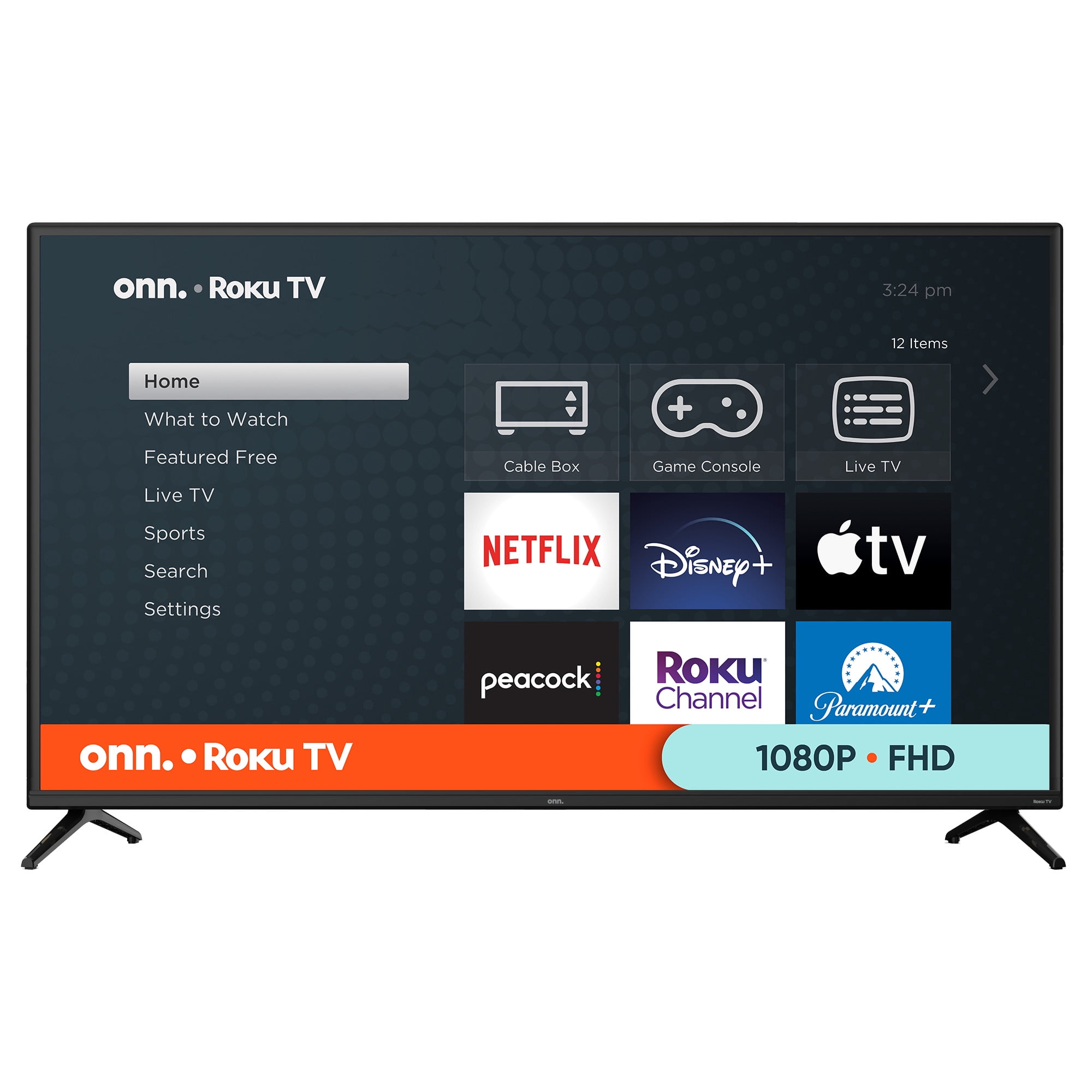 onn. 42” FHD (1080P) LED Roku Smart TV (100068372) - Walmart.com