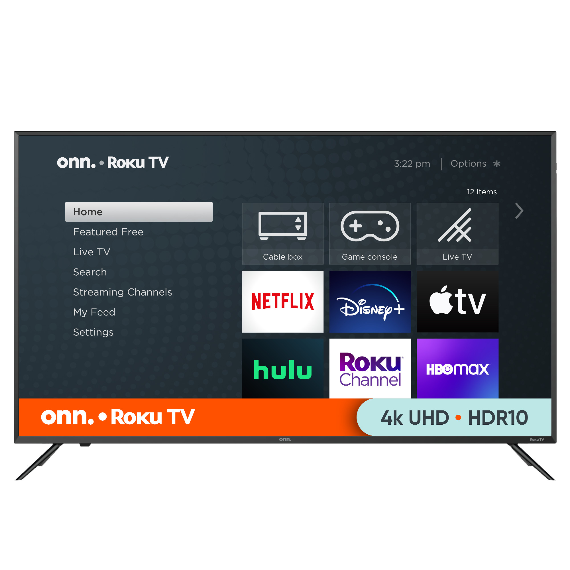 onn. 50” Class 4K UHD (2160P) LED Roku Smart TV HDR (100097811) - image 1 of 17