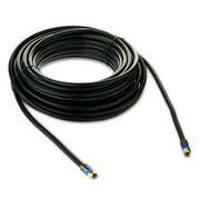 onn. 50Feet Quad Shield Coaxial Cable, Black Color