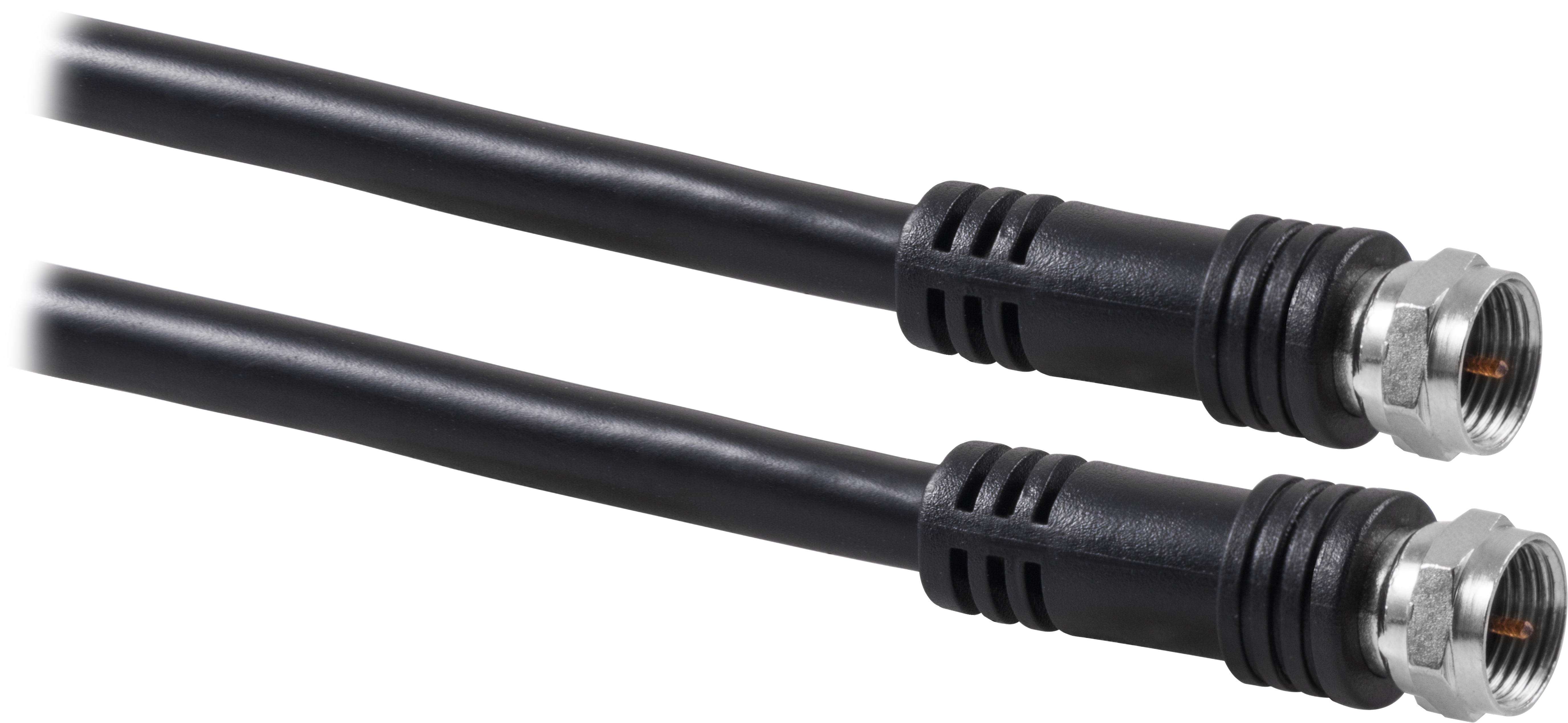 onn. 50' RG6 Dual-Shield Coaxial Cable, Black