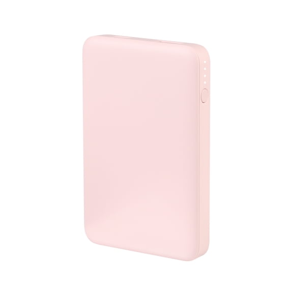 onn 5000mAh Portable Power Bank with USB-C and USB-A ports, Compact Size, LED Indicator Lights, Pink - Compatible with iPhone, iPad, AirPods, Samsung Galaxy, Note, Pixel & More