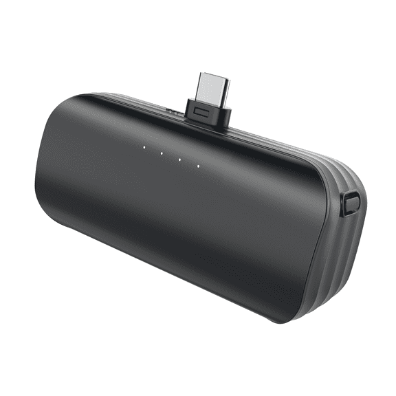 onn 5000mAh USB-C Compact Portable Battery, Black