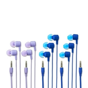 Auriculares con cable onn (paquete de 5), multicolor