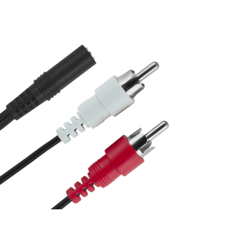 onn. 6" Aux-In to RCA Stereo Y-Adapter
