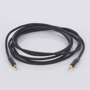 onn 6ft 3.5mm Aux to Aux Braided Audio Cable, Black