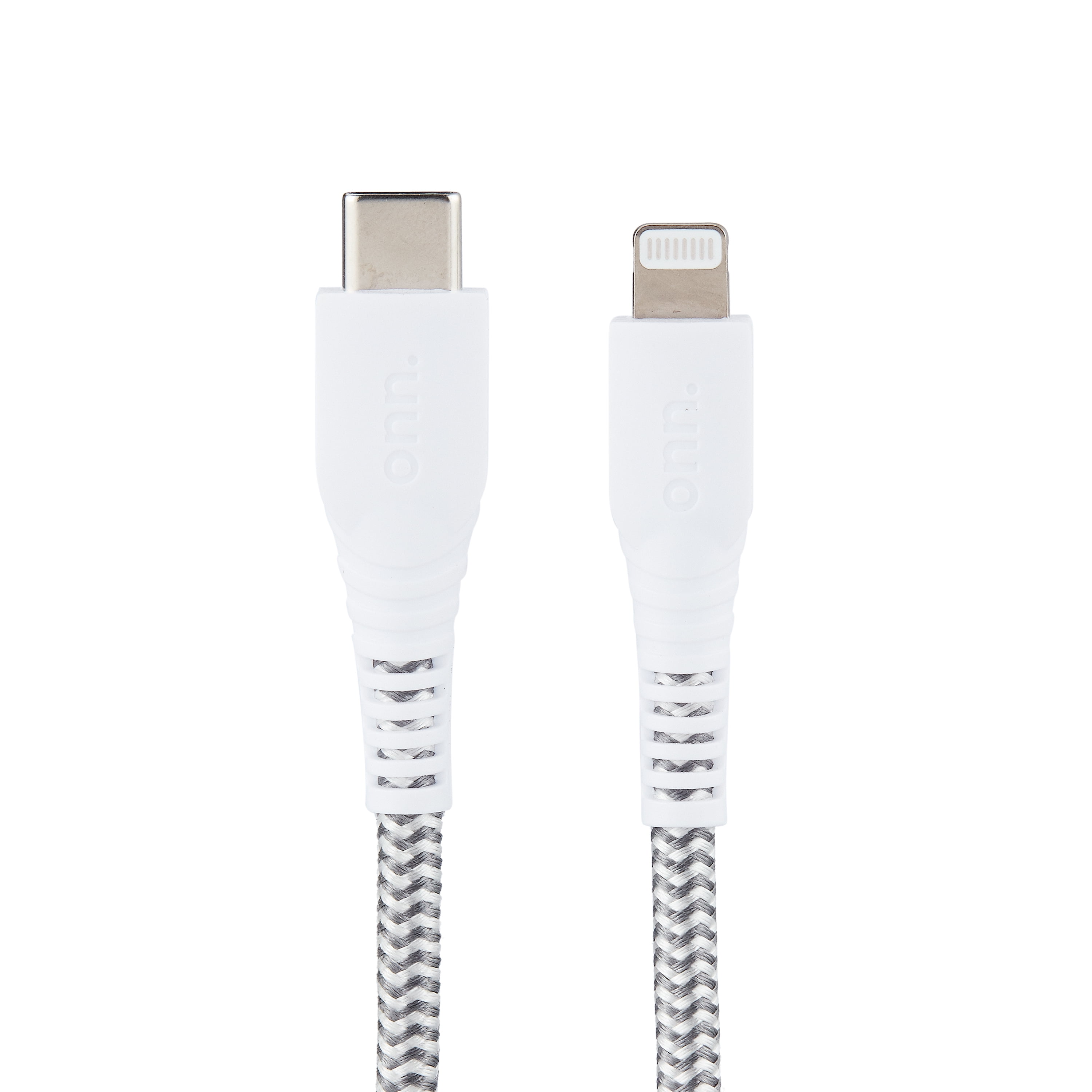 onn 6ft Lightning to USB-C Braided Charging Cable, MFI Certified, Fast ...