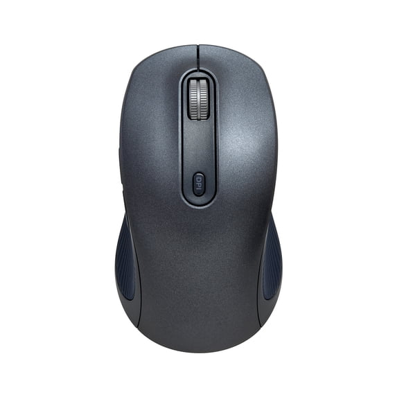 onn 6-Button Wireless Bluetooth Ambidextrous Mouse, USB-A Nano Receiver, Black