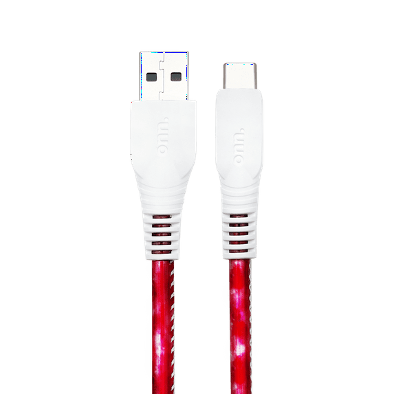 onn. 6' Fashion Cable, USB-A to USB-C Cable with Cable Management