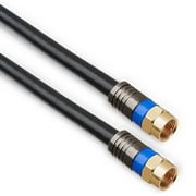 onn 6 Quad Shield Coax Cable, Black