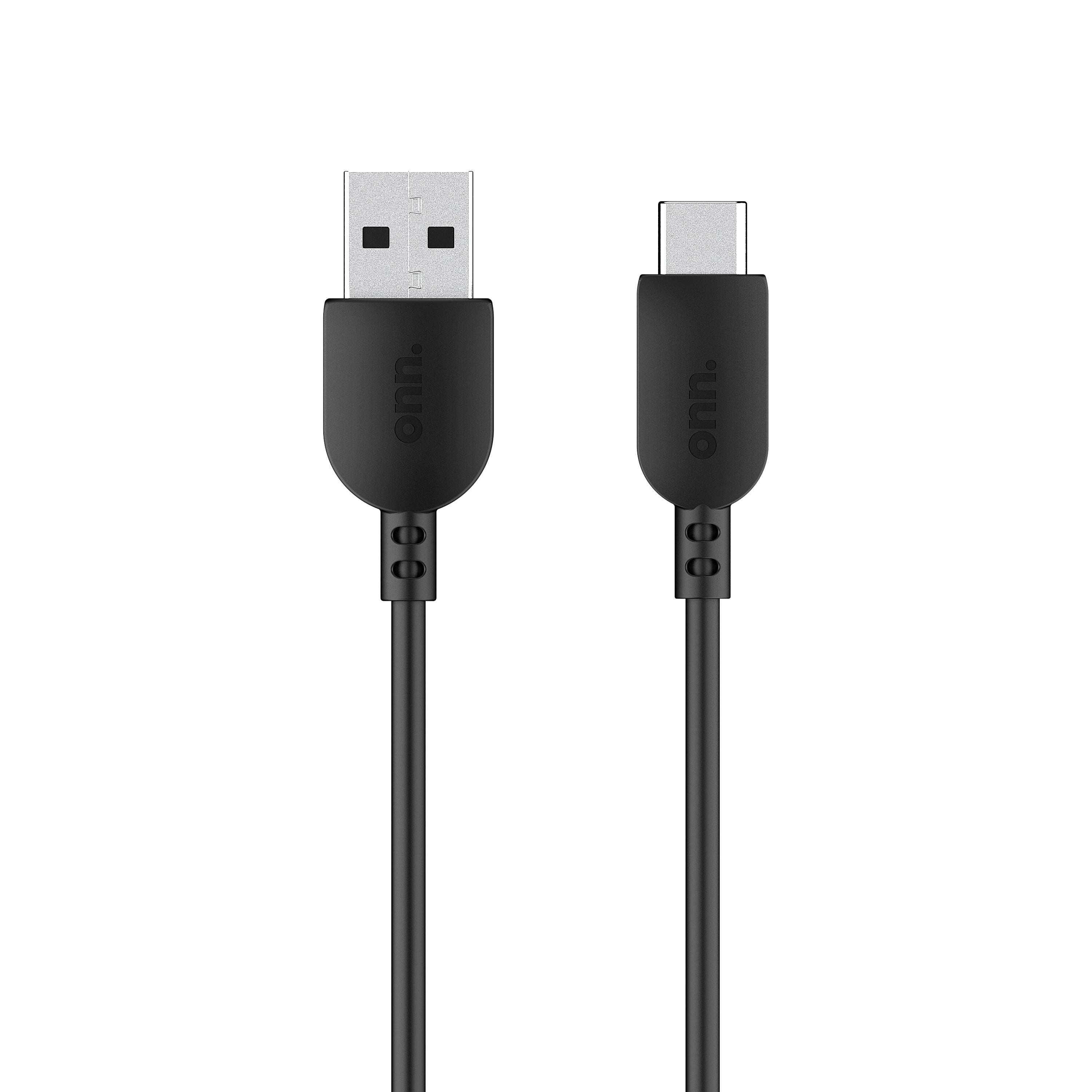 onn. 6' USB-C to USB Cable, Black