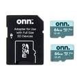 onn. 64 GB microSDXC U3 Memory Card 2 Pack