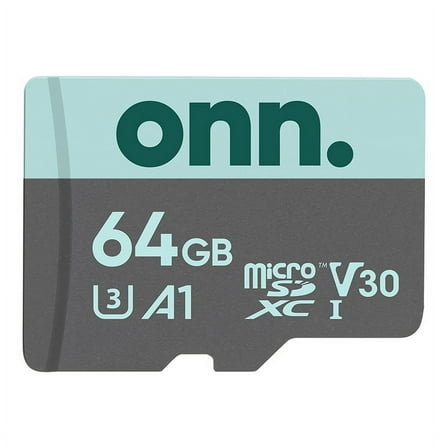 onn 64GB Class 10 U3 MicroSDXC Flash Memory Card