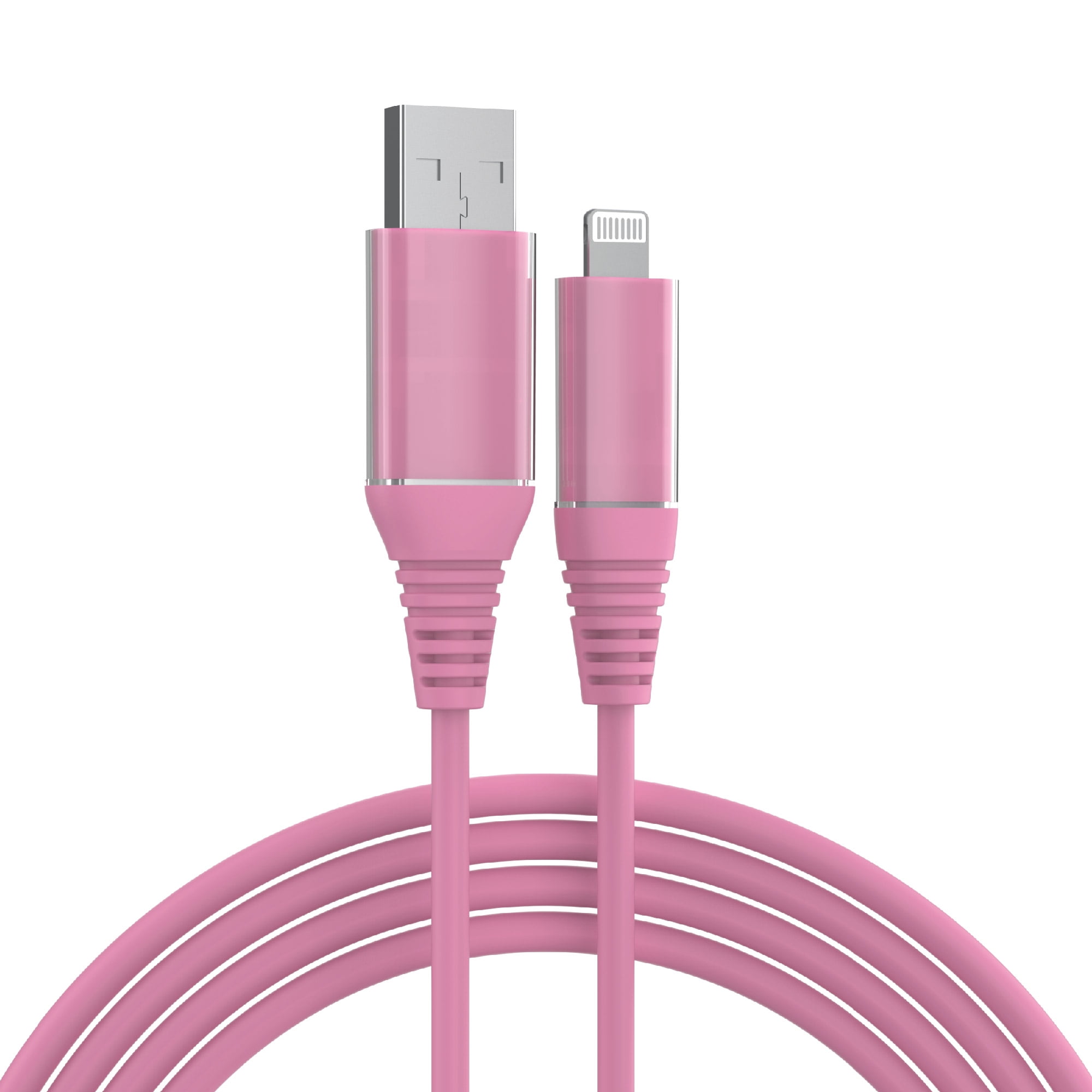 onn 6ft Lightning to USB Charging Cable - Pink - Compatible with iPhone 14/13/12/11/X/XR/XS/8/7/6/5, iPad, Airpods and more