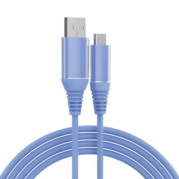 onn 6ft USB-C to USB-A Charging Cable, USB-IF Certified, Blue - Compatible with iPhone 16 Series, iPhone 15 Series, Samsung Galaxy, Note, Pixel Devices iPad Pro, & More