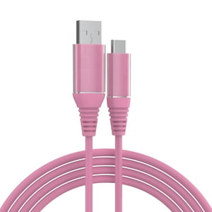 Cable de carga onn de 6 pies USB-C a USB-A, carga rápida, certificado USB-IF, compatible con iPhone 16 y 15, iPad Pro, Samsung Galaxy, Note, Pixel y más - Rosa