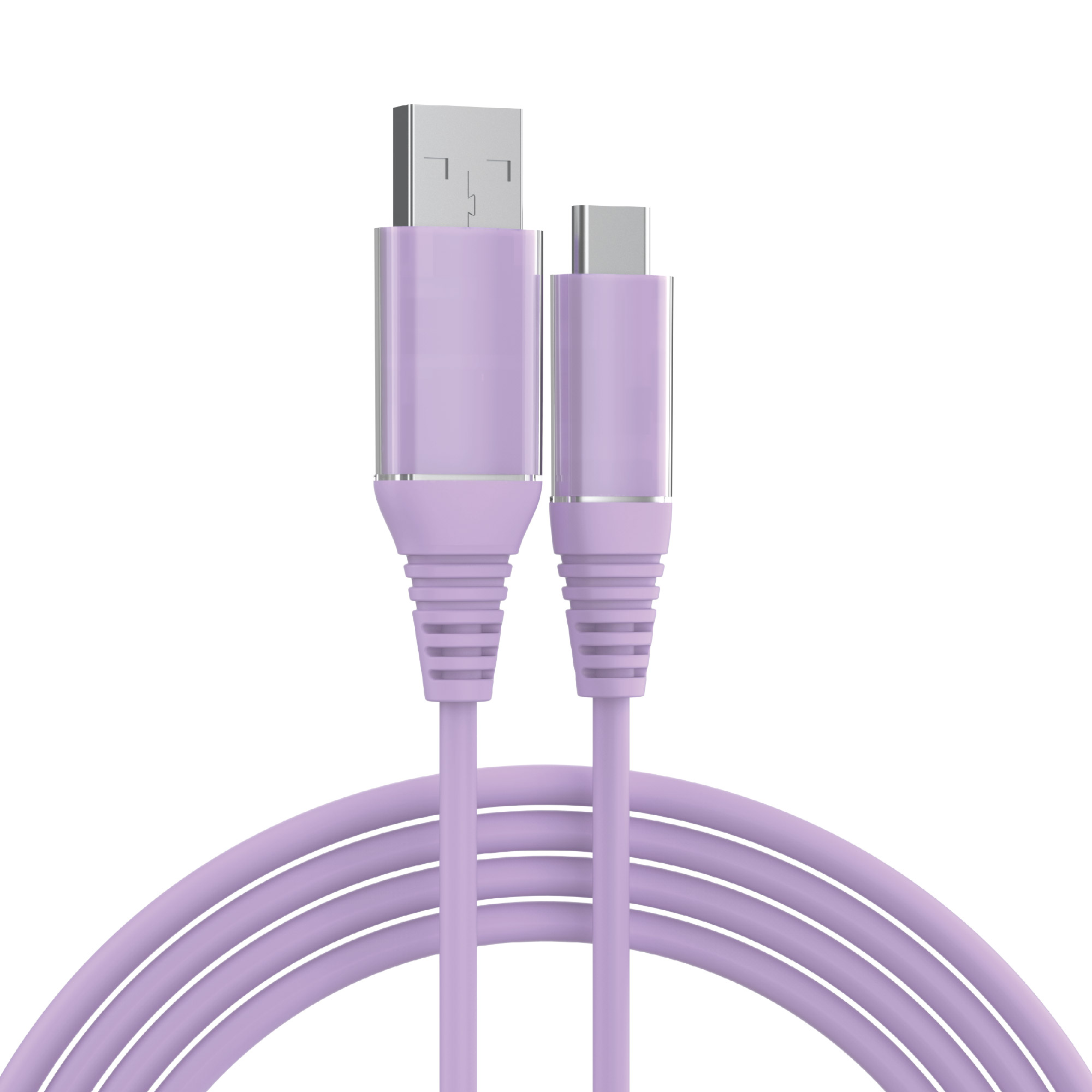 onn Cable de Carga de 6 pies USB-C a USB-A, Certificado USB-IF, Púrpura - Compatible con iPhone Serie 16, iPhone Serie 15, Samsung Galaxy, Note, Dispositivos Pixel, iPad Pro y Más