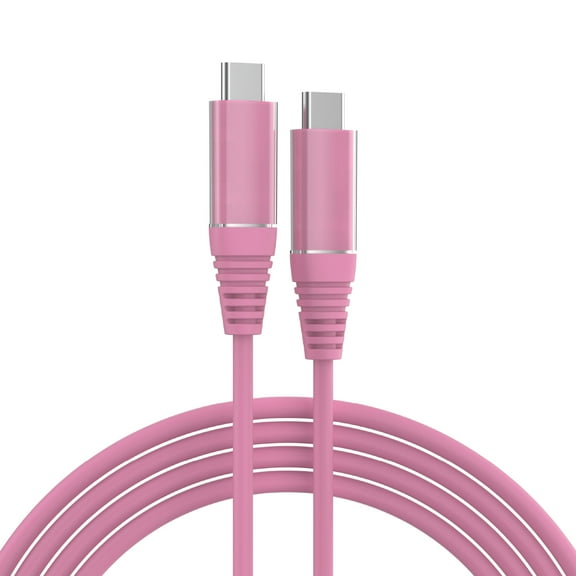 onn 6ft USB-C to USB-C Charging Cable, Fast Charging, USB-IF Certified, Pink - Compatible with iPhone 16 Series, iPhone 15 Series, Samsung Galaxy, Note, Pixel Devices iPad Pro, & More