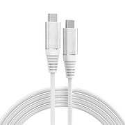 onn 6ft USB-C to USB-C Charging Cable, Fast Charging, USB-IF Certified, White - Compatible with iPhone 16 Series, iPhone 15 Series, Samsung Galaxy, Note, Pixel Devices iPad Pro, & More