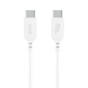 onn 6ft USB-C to USB-C Charging Cable, Fast Charging, USB-IF Certified, White - Compatible with iPhone 17/16/15 Series, Samsung Galaxy, Note, Pixel Devices iPad Pro, & More