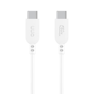 Cable de carga USB-C a USB-C de 6 pies, carga rápida, certificado USB-IF, blanco