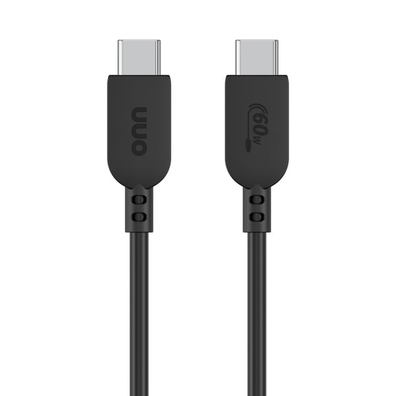 onn USB-C to USB-C Cable, 6 ft, Black