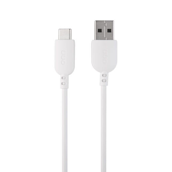 onn USB-C to USB-A Charging Cable, 6 ft, USB-IF Certified, for iPhone 15/16/17 and Galaxy Devices, White