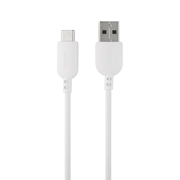 onn 6ft USB-C to USB-A Charging Cable, USB-IF Certified, White - Compatible with iPhone 17/16/15 Series, Samsung Galaxy, Note, Pixel Devices iPad Pro, & More