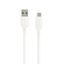 Onn 6ft USB-C to USB-A charging cable, USB-IF certified, white