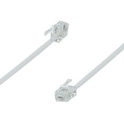 onn 7' Landline Phone Cord, White