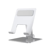 onn Adjustable Metal Stand for Tablets and Phones - Silver