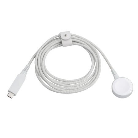 onn. Apple Watch Series 6FT USB-C Smart Watch Charger, White