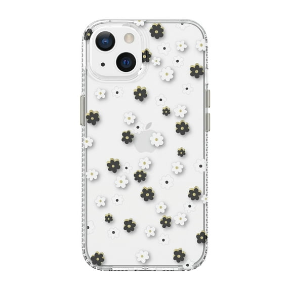 onn. Black & White Ditsy Floral Phone Case for iPhone 13