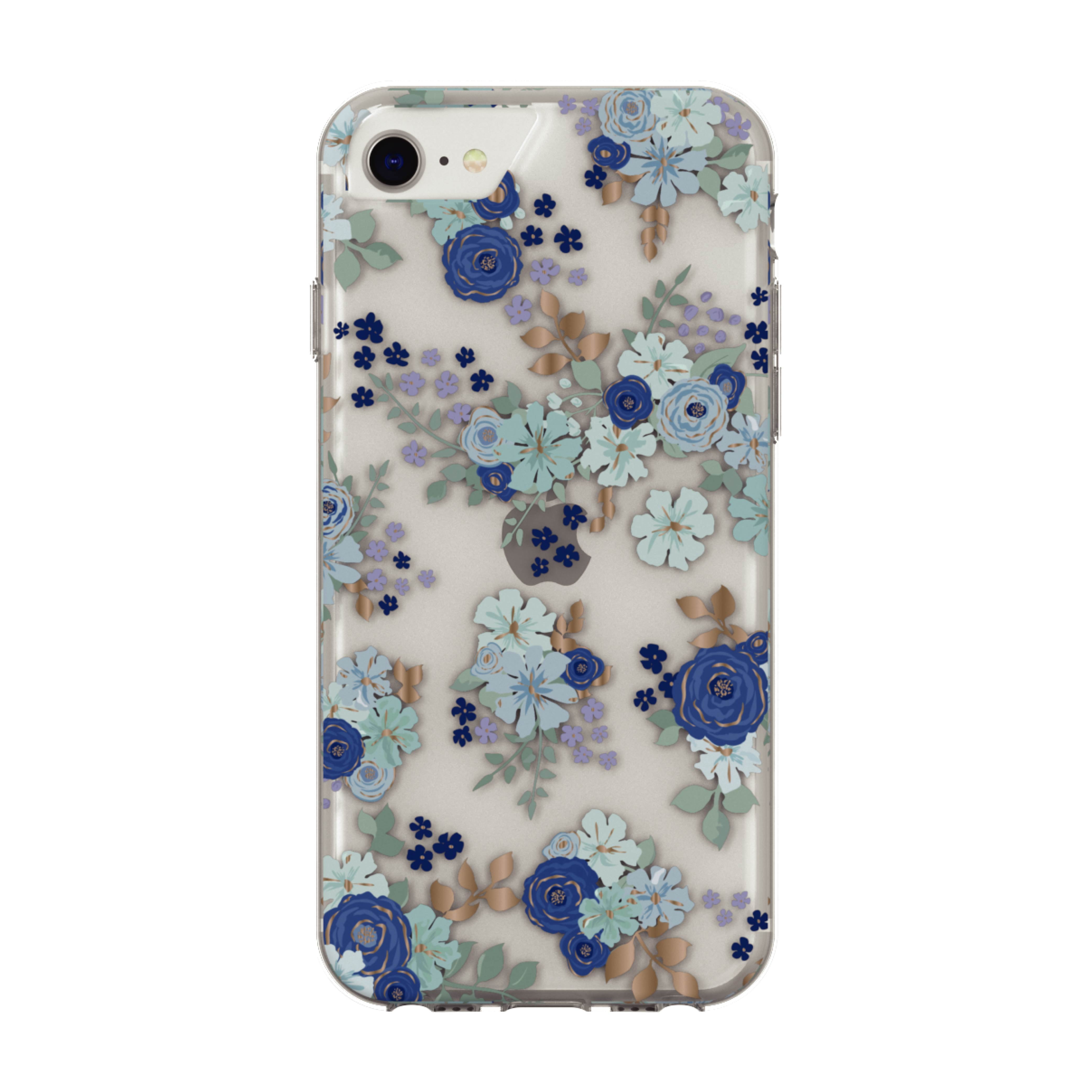 onn. Blue Floral Phone Case for iPhone 6/6s/7/8/SE (2020)