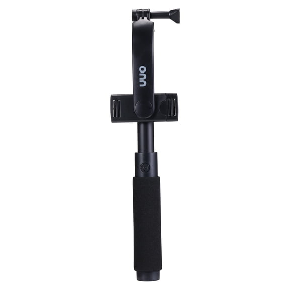 onn Bluetooth Selfie Stick, Extendable 12.75 in to 40 in, 360 Rotating & Tilting Clamp, Built-In Rechargeable Shutter, Universal Camera Mount