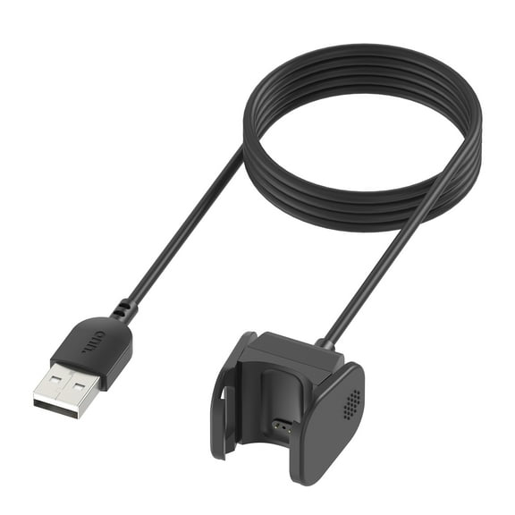 onn. Charge Cable for Fitbit Charge 4 3' to USB-A Cable, Black