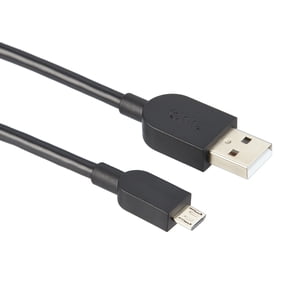 onn 10' USB to Micro USB Charging Cable Compatible with PS4 Dualshock 4 Controller, Black