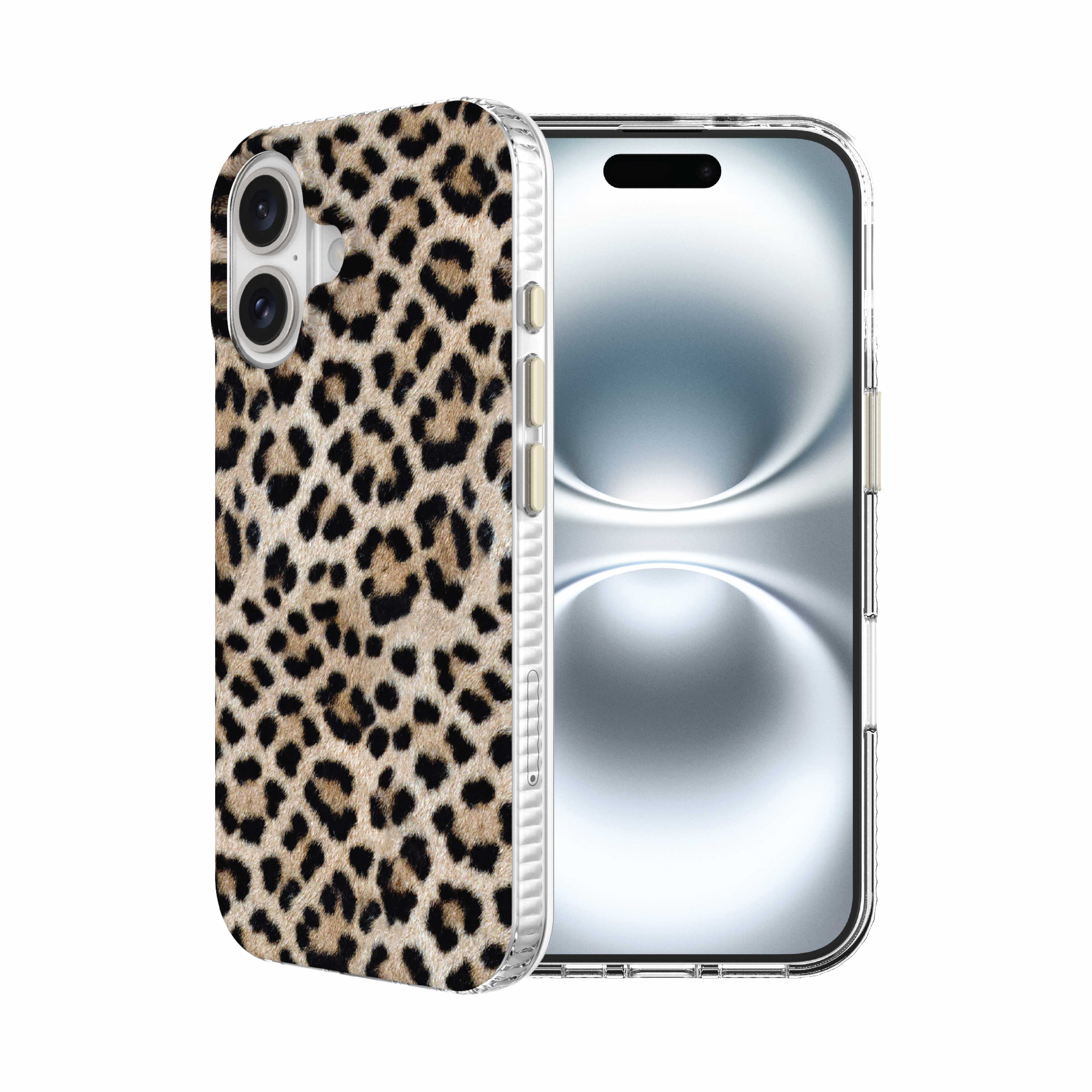 onn Phone Case for iPhone 16, MagSafe Compatible - Cheetah Print